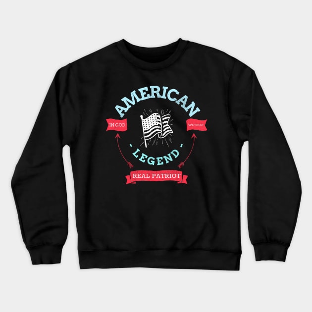 American Legend - Real Patriot Crewneck Sweatshirt by Evlar